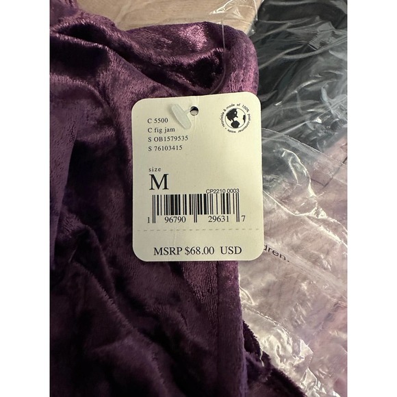 Free People Intimately ALL NIGHT VELVET TUNIC Size M - Picture 3 of 5